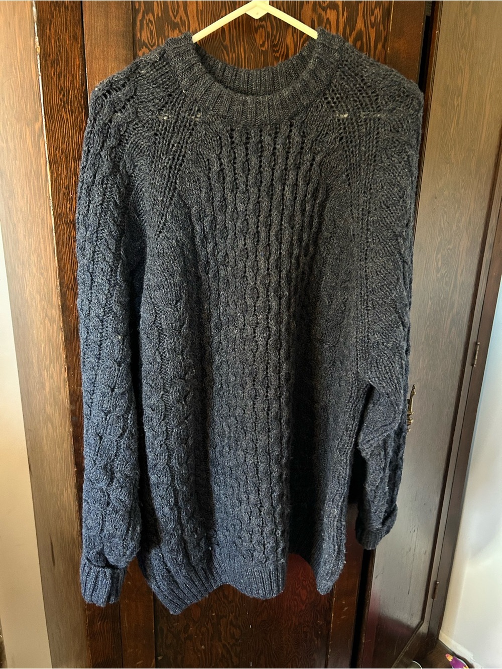 Vintage Lands' End Fisherman Wool Sweater